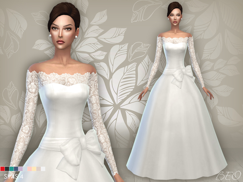 Wedding dress 05 for The Sims 4 by BEO